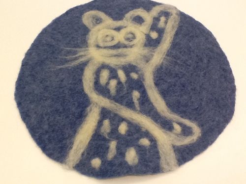 Place Mat with waving cat