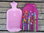 Hot Water Bottle with grass and flowers, pink