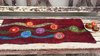 Table Runner with Big Flowers, dark red