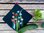 Pot Holders with grass and flowers, green
